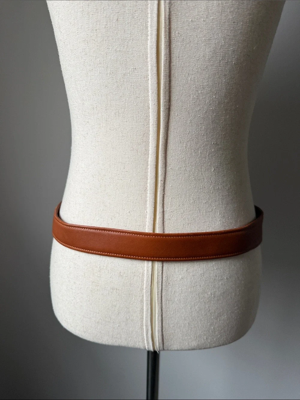 Coach Leather Waist Belt in Cognac with Brass Buckle Classic Brown Cowhide 1”